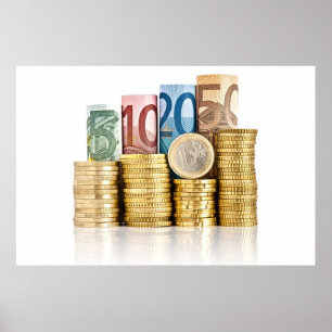 Póster divisa del euro