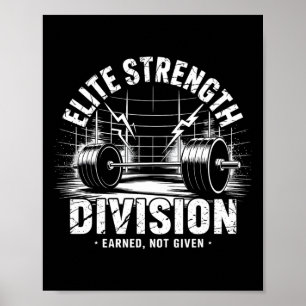 Póster División Strenght Deadlift Club Gym Halterofilia