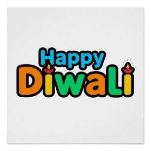 Póster Diwali – El Colorido Festival de Luz y Alegría