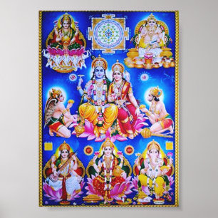 Póster diwali pooja