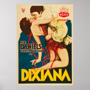Póster Dixiana - Vintage 1930 Movie Poster