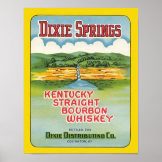 Póster Dixie Springs Bourbon