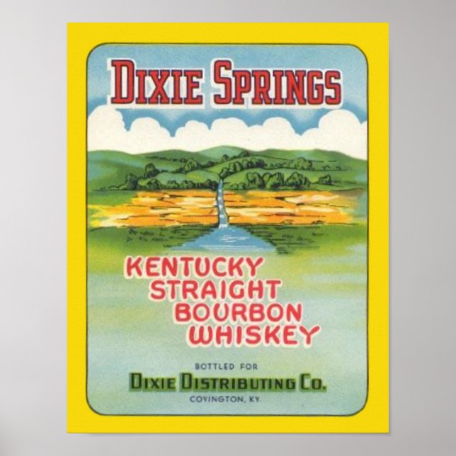 Póster Dixie Springs Bourbon (Frente)