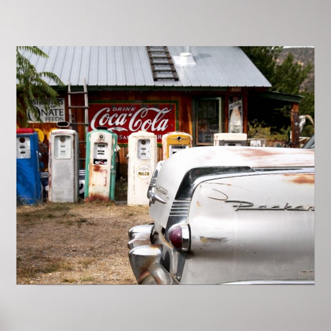 Póster Dixon, Nuevo México, Estados Unidos. Vehículo vint (Frente)