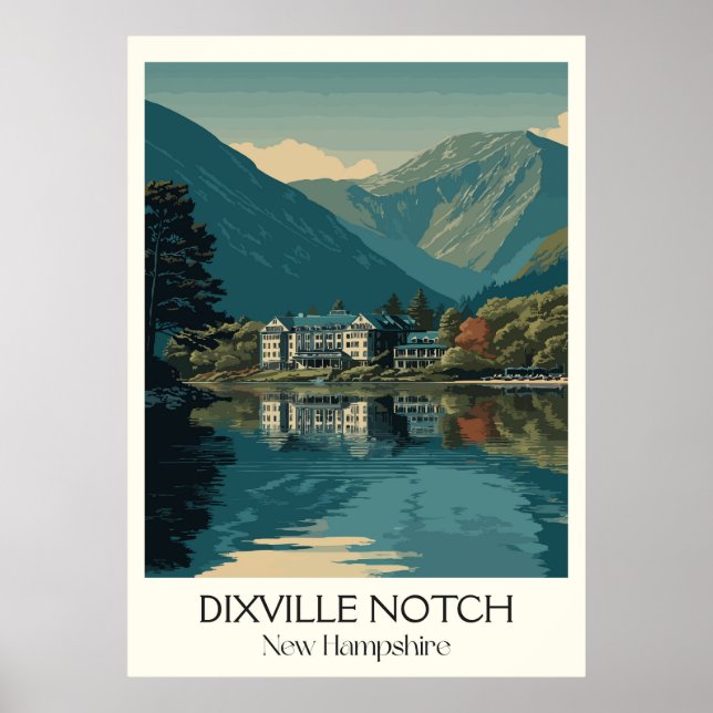 Póster Dixville Notch New Hampshire Lake (Frente)
