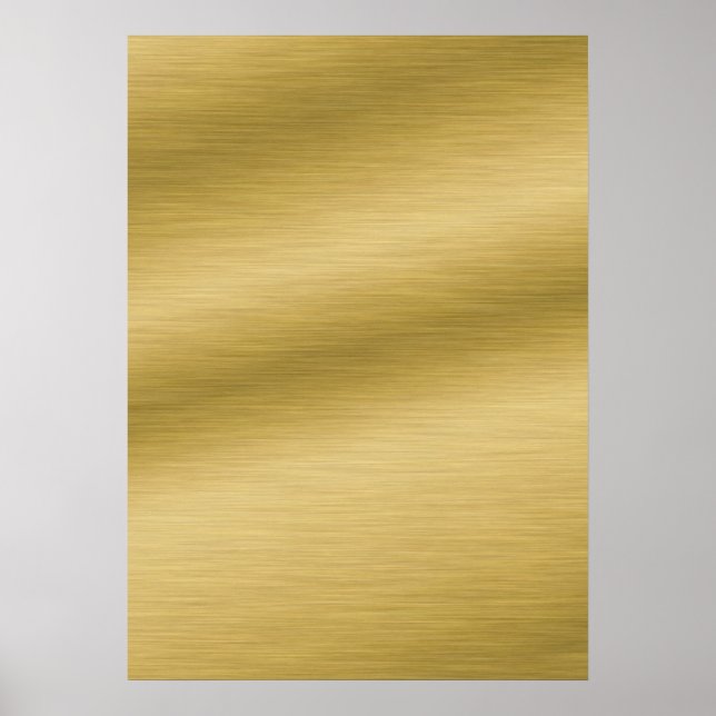 POSTER DIY con arte de fondo de oro cepillado (Frente)