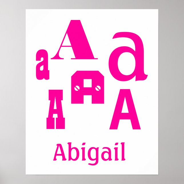 Póster DIY Crea tu propio nombre de bebé (Frente)