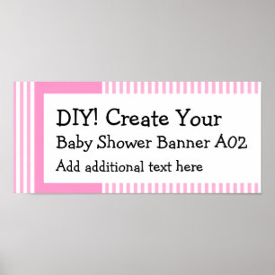 Póster DIY Cree su propia tira de banner Baby Shower A02