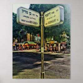 Póster Dizengoff - Poster Ben Gurion