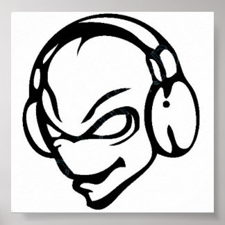 Póster dj alienígena