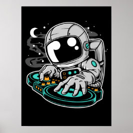 Póster DJ astronauta