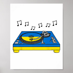 Póster Dj Bandera Ucraniana Ucrania Productor Musical Mús