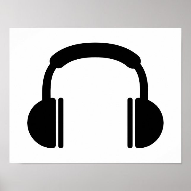Póster DJ de música para auriculares (Frente)