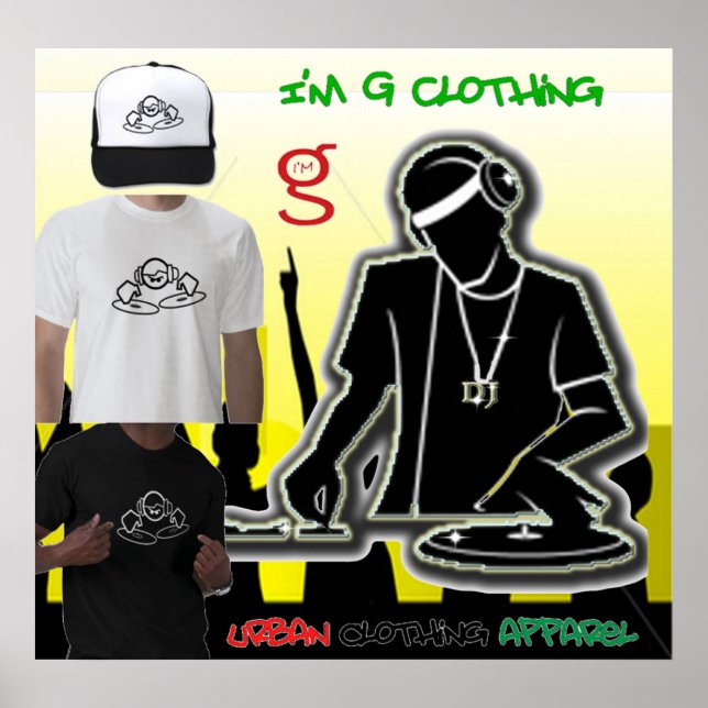Póster DJ Disk Jockey Poster de I'm G Clothing (Frente)
