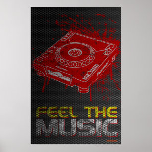 Póster DJ Feel The Music Poster - Pioneer CDJ Graffiti