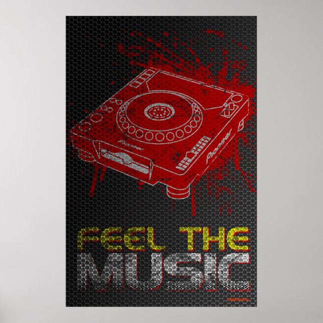 Póster DJ Feel The Music Poster - Pioneer CDJ Graffiti (Frente)