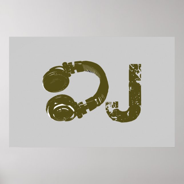 Póster dj for walls, play the music (Frente)