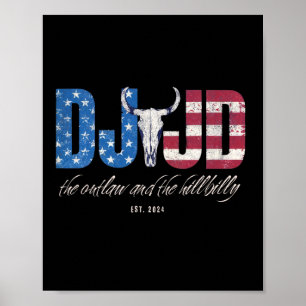 Póster Dj Jd Montando con el Outlaw y Hillbilly Trump 20