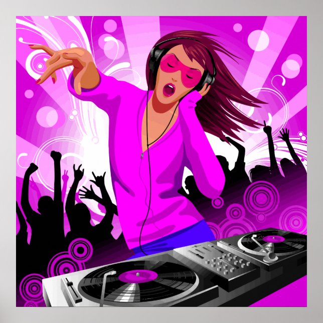 Póster DJ Raver Chick (Frente)