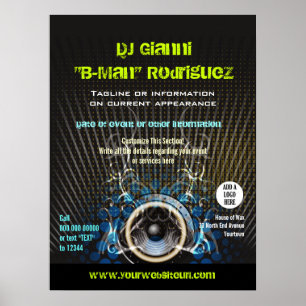 Póster DJ Speaker Rays Poster de promoción
