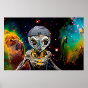 Póster DJ Zedd the Alien Rave Master