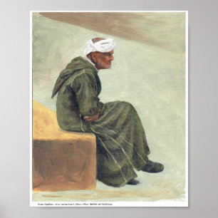 Póster Djellaba verde