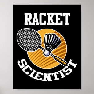 Póster Dminto, el científico de la raqueta de camisas del