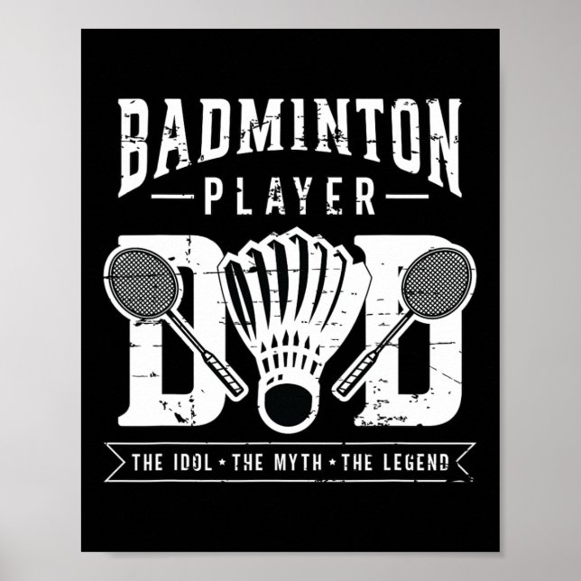Póster Dminton Player Dad The Shuttle Player Dminton Play (Frente)