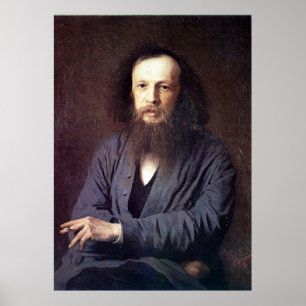 Póster Dmitri Ivanovich Mendeleev de Ivan Kramskoy