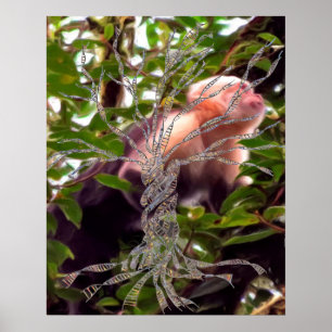 Póster DNA TREE or Tree of Life POSTER MONKEY BACKGROUND