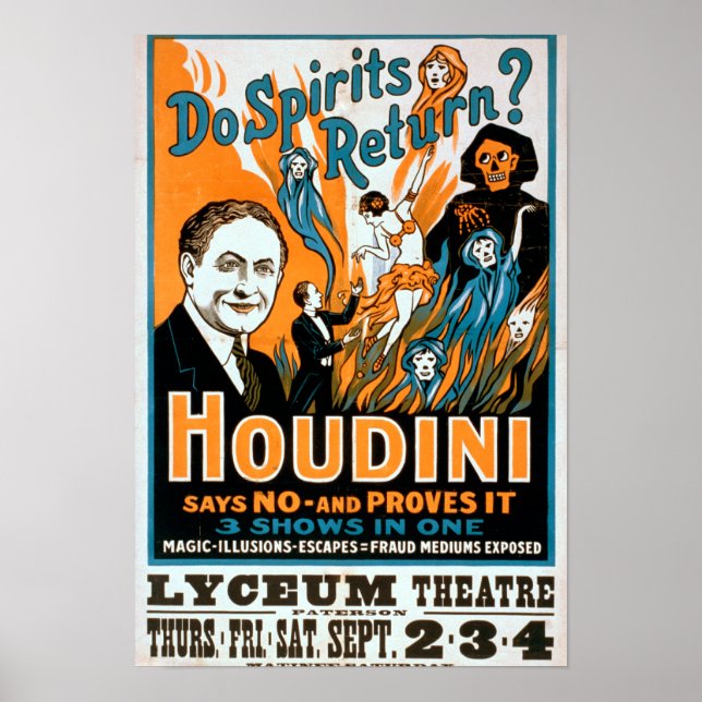 Póster Do Spirits Return? Houdini Says NO - Proves It (Frente)
