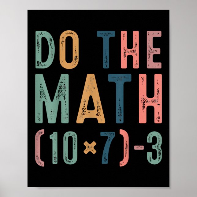 Póster Do The Math 67 Funny Six Seven Meme Teacher Women  (Frente)
