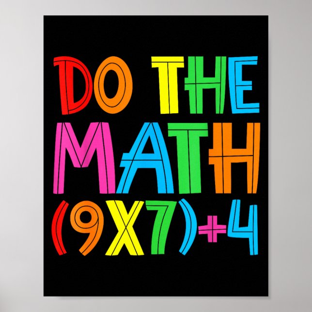 Póster Do The Math 67 Meme 6 7 Funny Six Seven Women Teac (Frente)