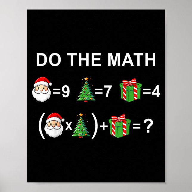 Póster Do The Math 67 Meme Christmas Funny Math Teacher  (Frente)