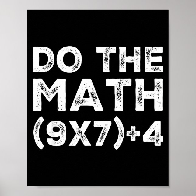 Póster Do The Math 67 Meme Funny Six Seven Teacher Studen (Frente)
