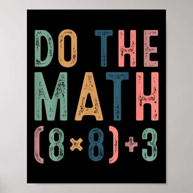 Póster Do The Math 67 Meme Funny Six Seven Teacher Women  (Frente)