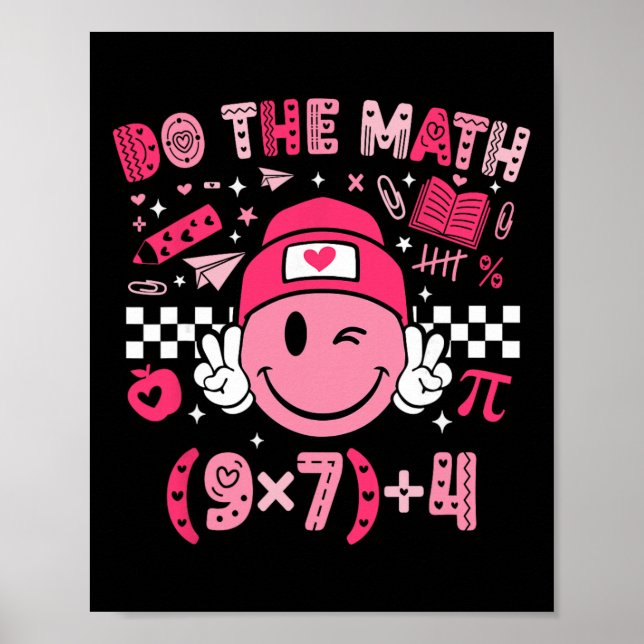 Póster Do The Math Six Seven 76 Meme Valentine's Day Math (Frente)