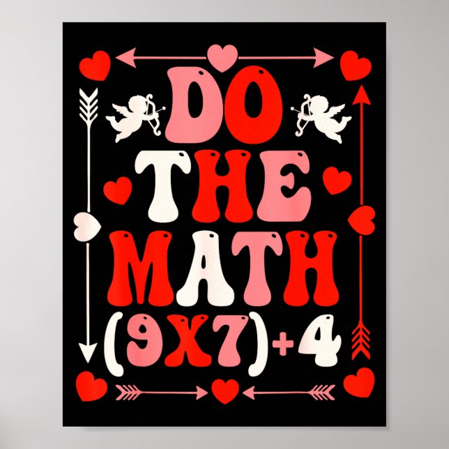 Póster Do The Math Teacher 67 Meme Six Seven Valentine's  (Frente)