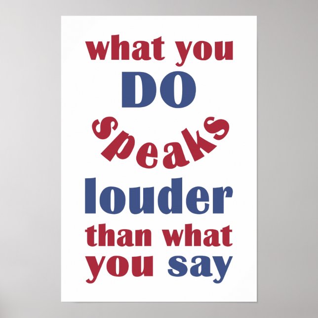 Póster Do vs. Say personalizado poster (Frente)