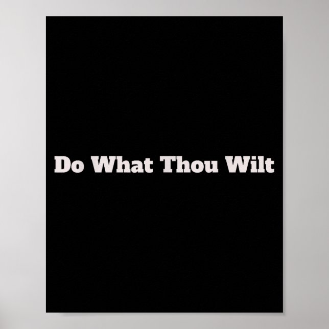 Póster Do What Thou Wilt Funny  (Frente)