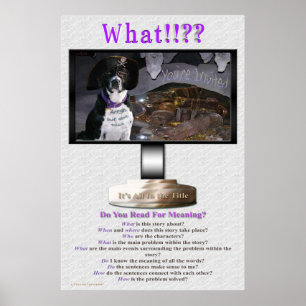 Póster Do You Read For Meaning Poster