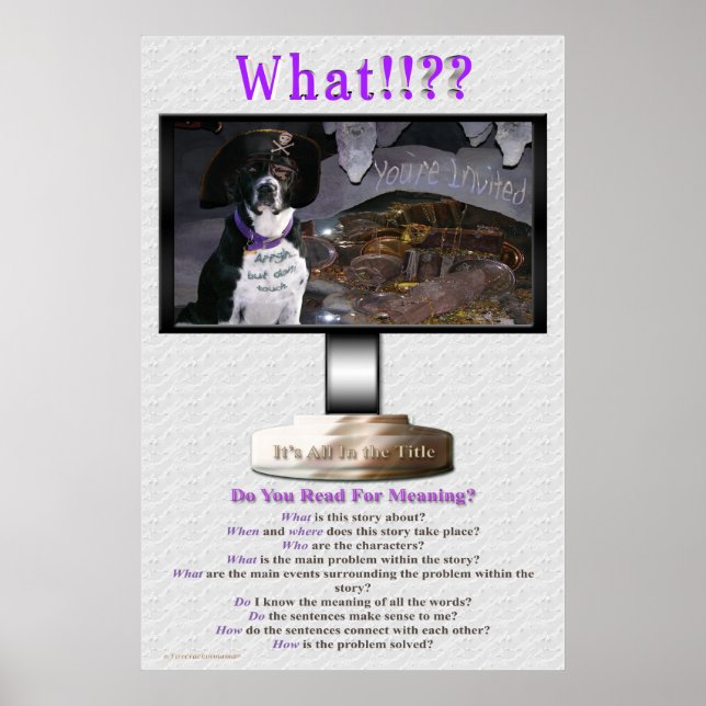 Póster Do You Read For Meaning Poster (Frente)