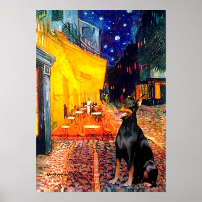 Póster Doberman 1 - Terraza del Café (Frente)