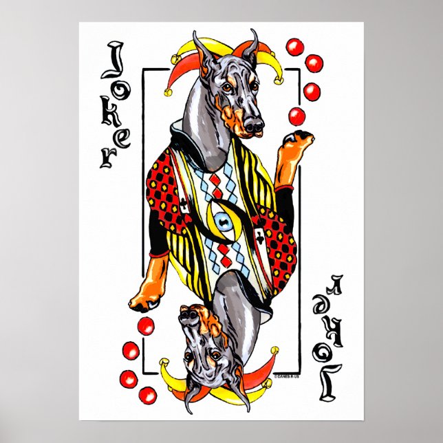 Póster Doberman Black Joker (Frente)
