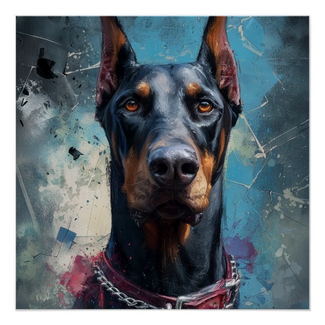 Póster Doberman – Fuerza y Lealtad (Anverso)
