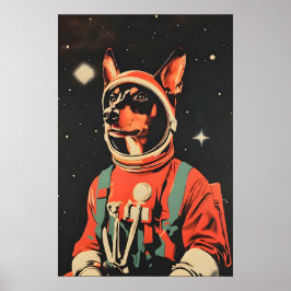 Póster Doberman Pinscher Astronaut Poster, Doberman