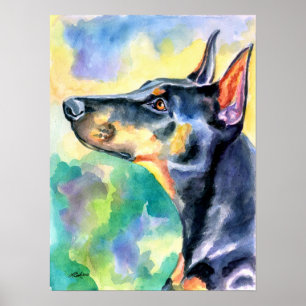 Póster Doberman Pinscher Wall Print