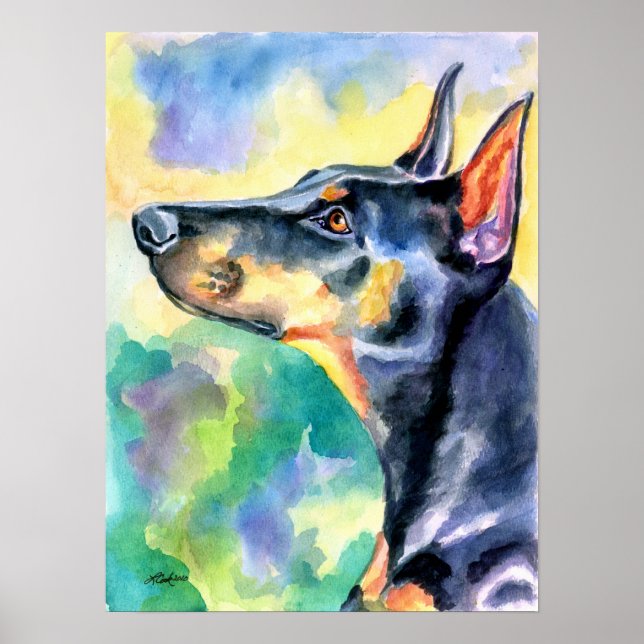 Póster Doberman Pinscher Wall Print (Frente)