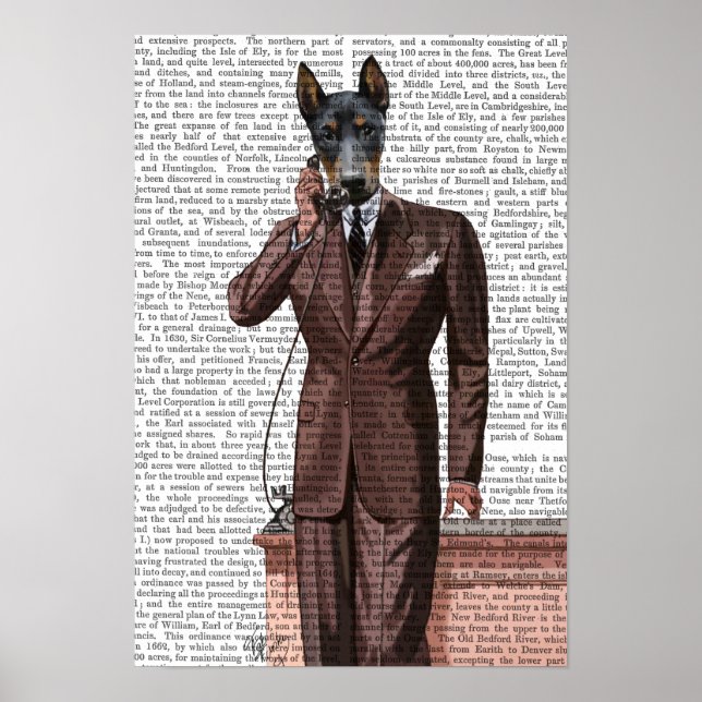 Póster Doberman por teléfono (Frente)