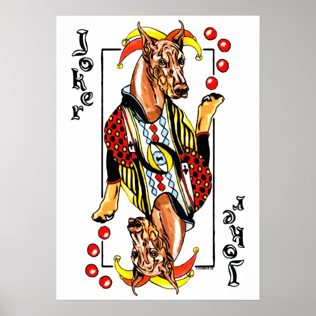 Póster Doberman Red Joker (Frente)